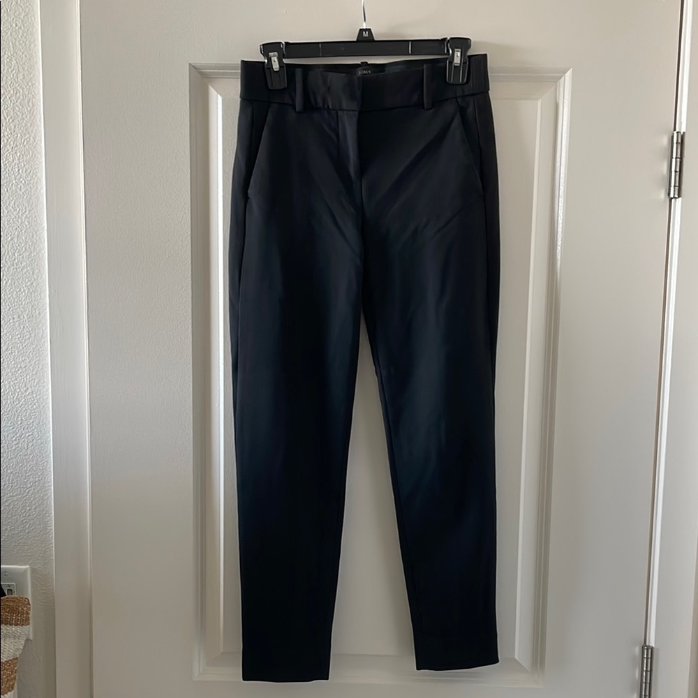 J. Crew Black Ankle Length Slim Fit Trousers